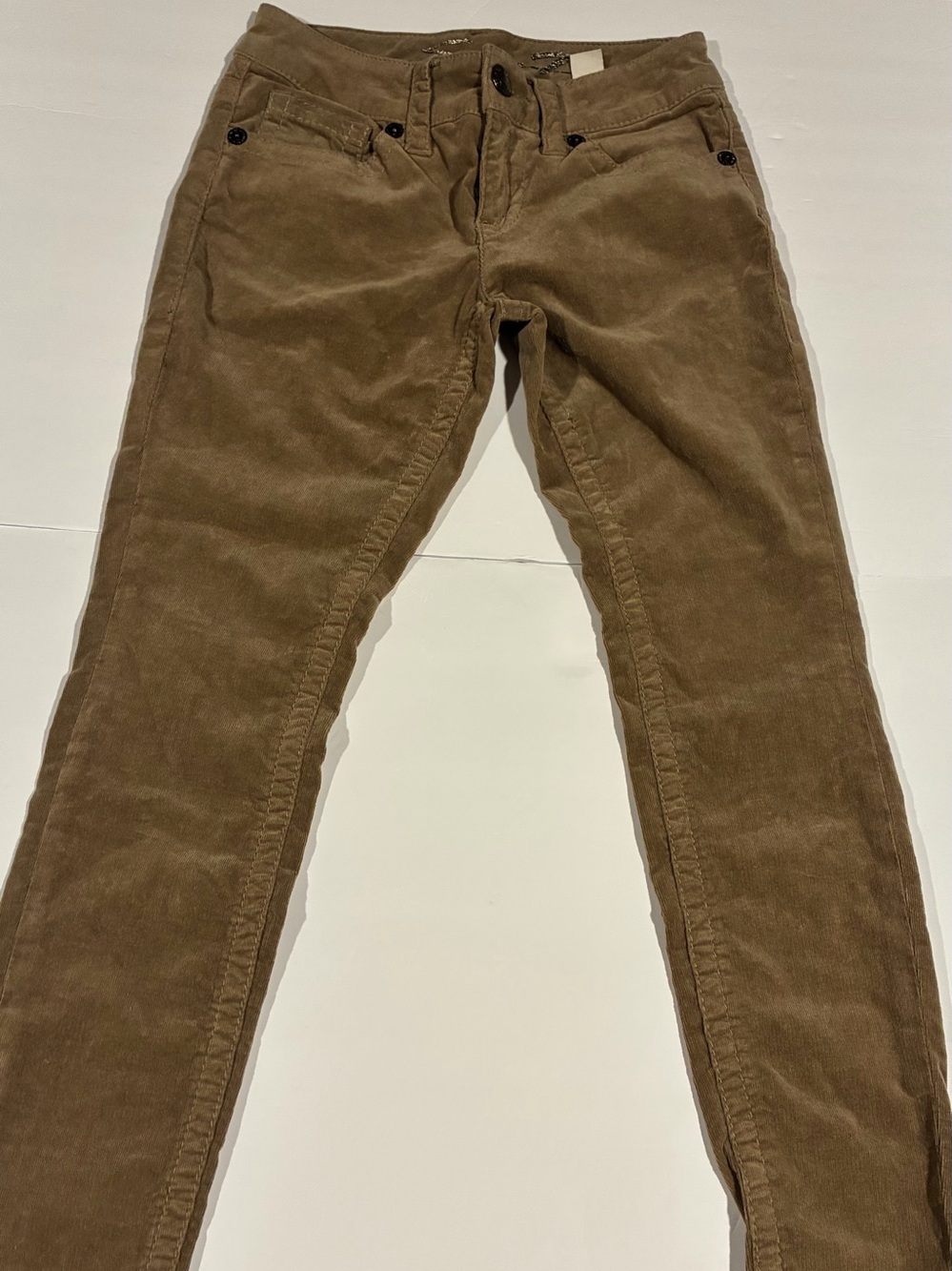 Seven7 Skinny Corduroy Pants in Camel Brown 4
